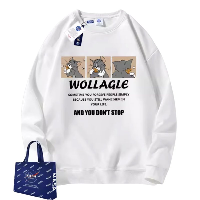 画像3: NASA x Tom and Jerry Box Tom PrintT Sweat Shirts Pullover ユニセックス 男女兼用 NASA ナサ ×トムとジェリー トム＆ジェリー トムボックス プリント スウェット トレーナー (3)