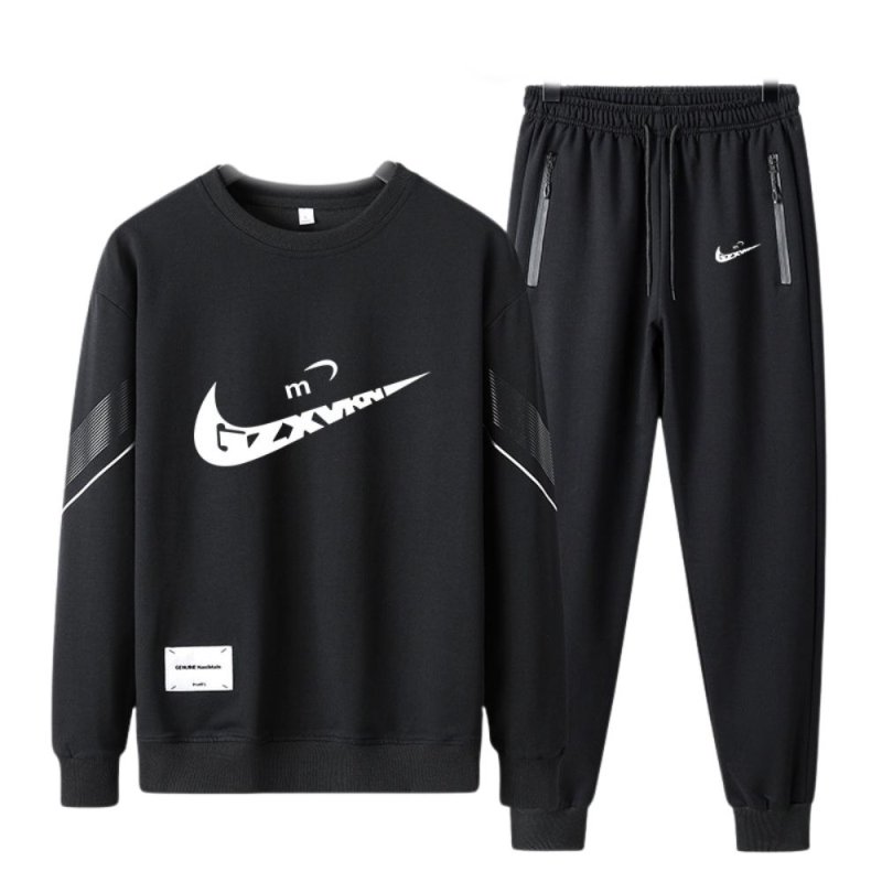 画像2: Deformed Knot Swoosh Logo Sweatshirt & Pants Set　ユニセックス男女兼用 変形ノット スウォッシュロゴプリントスウェット&パンツ セットアップ (2)