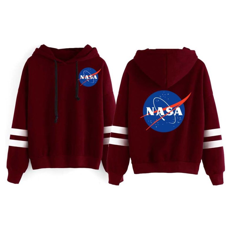 画像4: NASA x 2-Sleeve Line Hoodie sweatshirt ユニセックス 男女兼用 NASAナサ×スリーブ2本入りプリントフーディスウェット パーカー (4)