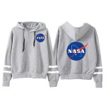 画像1: NASA x 2-Sleeve Line Hoodie sweatshirt ユニセックス 男女兼用 NASAナサ×スリーブ2本入りプリントフーディスウェット パーカー (1)