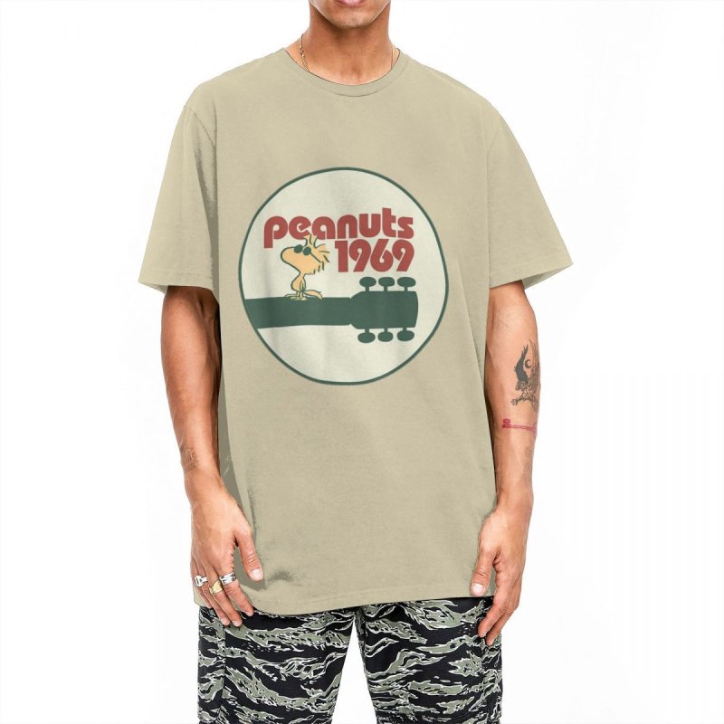 画像11: Peanuts - Woodstock 1969 Snoopy  PrintT shirt　 ユニセックス男女兼用スヌーピーピーナッツ＆ウッドストックリント半袖 Tシャツ (11)