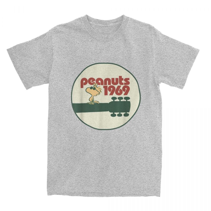 画像4: Peanuts - Woodstock 1969 Snoopy  PrintT shirt　 ユニセックス男女兼用スヌーピーピーナッツ＆ウッドストックリント半袖 Tシャツ (4)