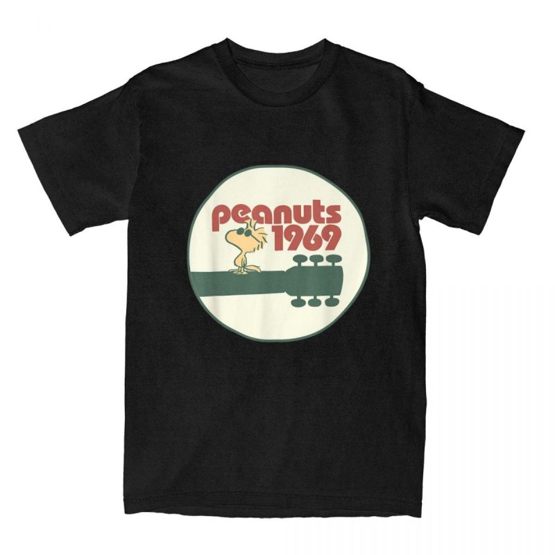 画像2: Peanuts - Woodstock 1969 Snoopy  PrintT shirt　 ユニセックス男女兼用スヌーピーピーナッツ＆ウッドストックリント半袖 Tシャツ (2)