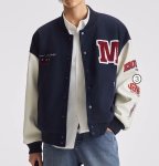 画像4: BODYDREAM Letter Patch Embroidered Stadium Jumper　ユニセックス 男女兼用BODYDREAM レターエンブレム刺繍刺繍スタジャンスタジアムジャンパー  MA-1 ボンバー ジャケット ブルゾン (4)