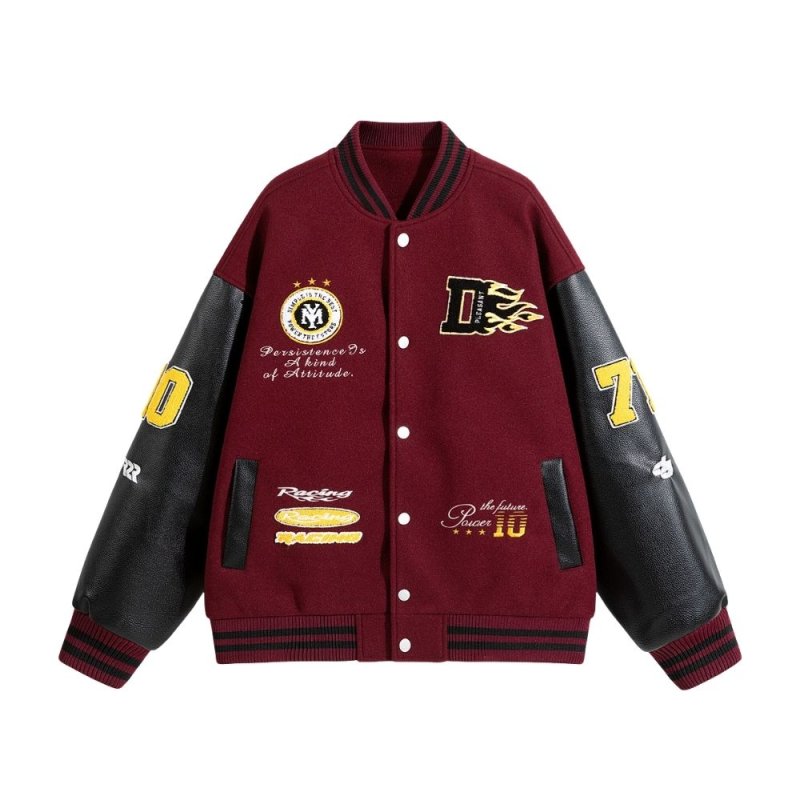 画像3: Baseball Emblems & Embroidery Stadium Jumper　ユニセックス 男女兼用 ベースボールエンブレム＆刺繍スタジャンスタジアムジャンパー  MA-1 ボンバー ジャケット ブルゾン (3)