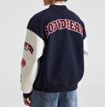画像2: BODYDREAM Letter Patch Embroidered Stadium Jumper　ユニセックス 男女兼用BODYDREAM レターエンブレム刺繍刺繍スタジャンスタジアムジャンパー  MA-1 ボンバー ジャケット ブルゾン (2)