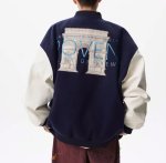 画像3: triumphal arch embroidered stadium jacket　ユニセックス 男女兼用凱旋門刺繍スタジャンスタジアムジャンパー  MA-1 ボンバー ジャケット ブルゾン (3)