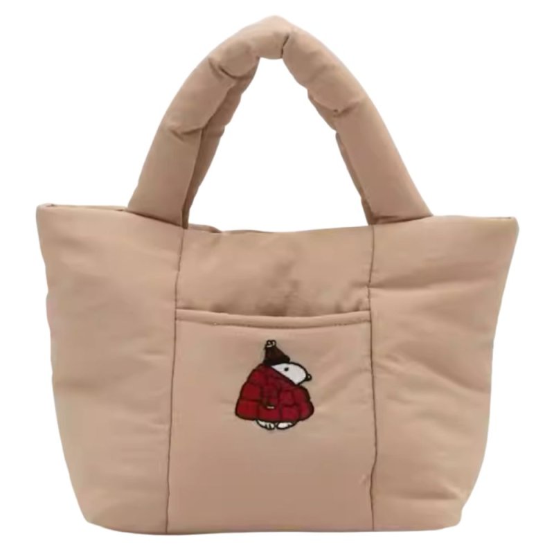 画像1:  Snoopy quilted handbag　キルティングダウンスヌーピートートハンドバッグ (1)