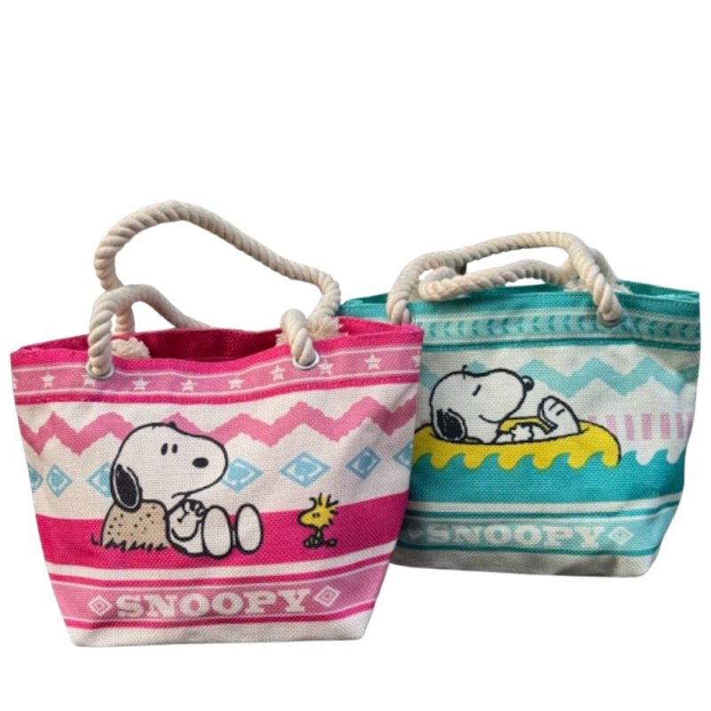 画像1: Snoopy mini tote bag　スヌーピーミニトートハンドバッグ (1)
