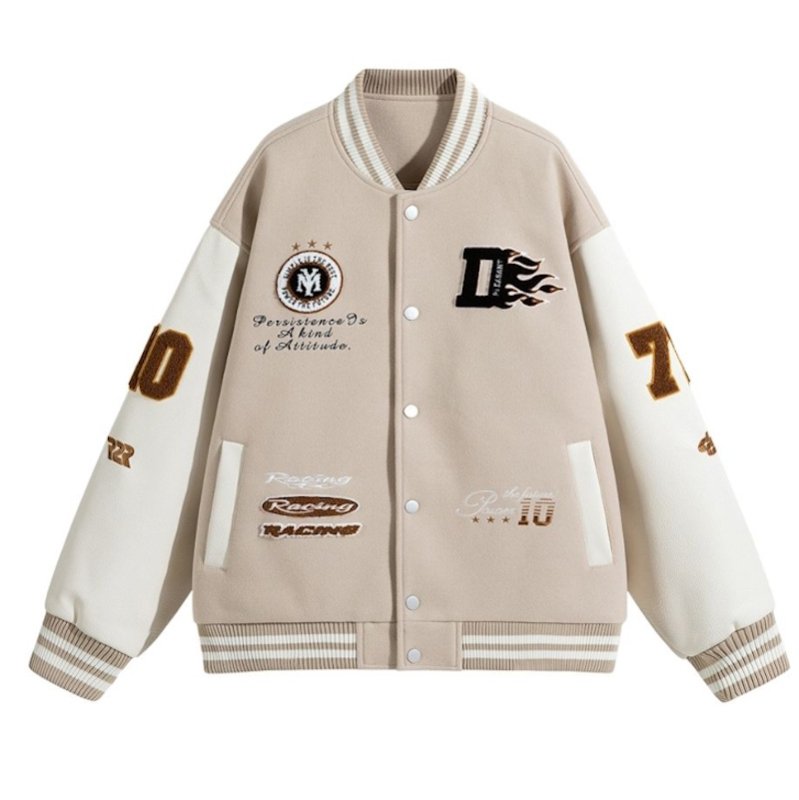 画像1: Baseball Emblems & Embroidery Stadium Jumper　ユニセックス 男女兼用 ベースボールエンブレム＆刺繍スタジャンスタジアムジャンパー  MA-1 ボンバー ジャケット ブルゾン (1)