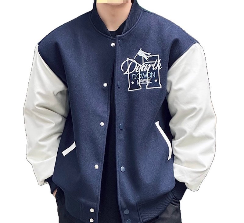 画像2: triumphal arch embroidered stadium jacket　ユニセックス 男女兼用凱旋門刺繍スタジャンスタジアムジャンパー  MA-1 ボンバー ジャケット ブルゾン (2)