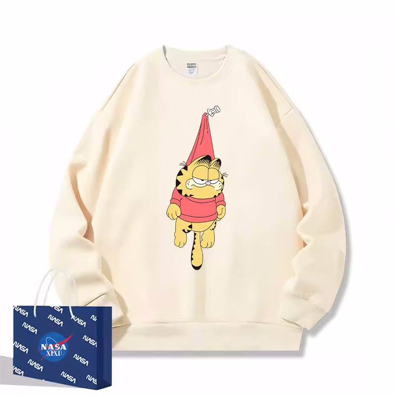 画像6: Hanging Garfield crew neck sweatshirt Pullover ユニセックス 男女兼用 ハンギングガーフィールドプリントスウェット トレーナー (6)