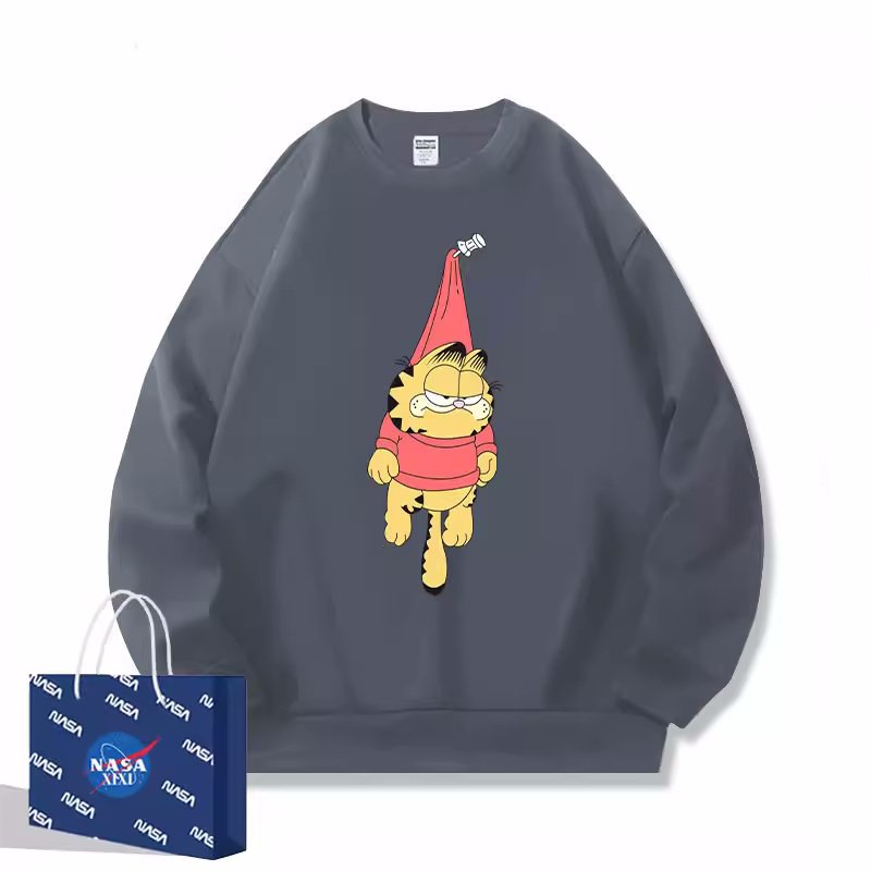 画像4: Hanging Garfield crew neck sweatshirt Pullover ユニセックス 男女兼用 ハンギングガーフィールドプリントスウェット トレーナー (4)