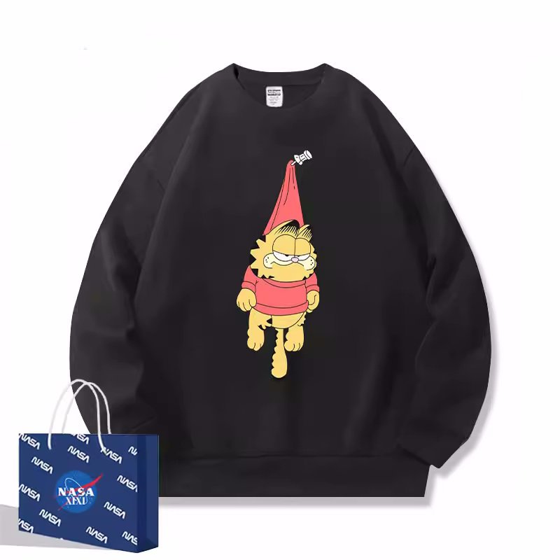 画像2: Hanging Garfield crew neck sweatshirt Pullover ユニセックス 男女兼用 ハンギングガーフィールドプリントスウェット トレーナー (2)