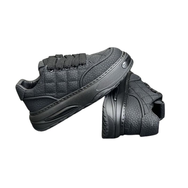 画像5: Quilted leather platform lace-up sneakers　  男女兼用ユニセックス レザーキルティング厚底プラットフォームレースアップスニーカー (5)