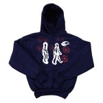 画像1: American Retro Flower & Human Print Hoodie ユニセックス 男女兼用アメリカンレトロ フラワー&ヒューマンプリントフーディ パーカー (1)