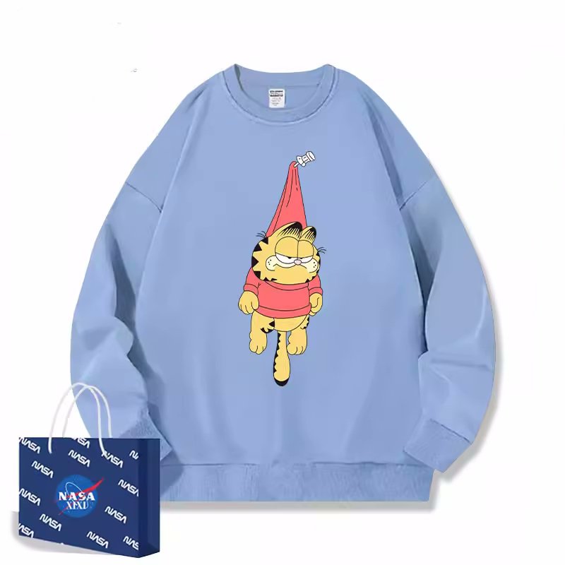 画像1: Hanging Garfield crew neck sweatshirt Pullover ユニセックス 男女兼用 ハンギングガーフィールドプリントスウェット トレーナー (1)