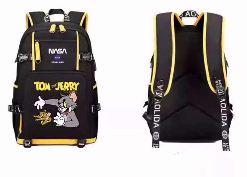 画像2: NASA x Tom and Jerry Backpack shoulder bag ユニセックス男女兼用 ナサ ×トム&ジェリートムとジェリー バックパックリュック バッグ (2)