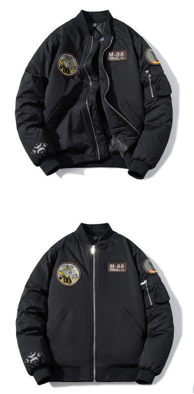 画像5: Bugs Bunny embroidered MA-1 stadium jacket Jumper　ユニセックス 男女兼用バッグズバニー刺繍MA-1スタジャンスタジアムジャンパー  MA-1 ボンバー ジャケット ブルゾン (5)