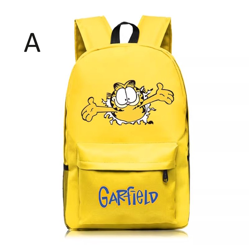 画像1: Garfield Print Yellow Backpack Bag　ガーフィールドプリントイエローバックパックリュックバッグ (1)