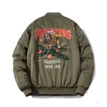 画像1: Bugs Bunny embroidered MA-1 stadium jacket Jumper　ユニセックス 男女兼用バッグズバニー刺繍MA-1スタジャンスタジアムジャンパー  MA-1 ボンバー ジャケット ブルゾン (1)