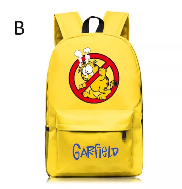 画像2: Garfield Print Yellow Backpack Bag　ガーフィールドプリントイエローバックパックリュックバッグ (2)