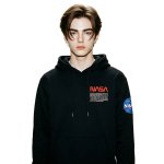 画像1: Unisex astronaut nasa co-branded men and women hooded pullover sweat shirts ユニセックス 男女兼用 ナサ NASAフディープルオーバー スウェットトレーナー (1)