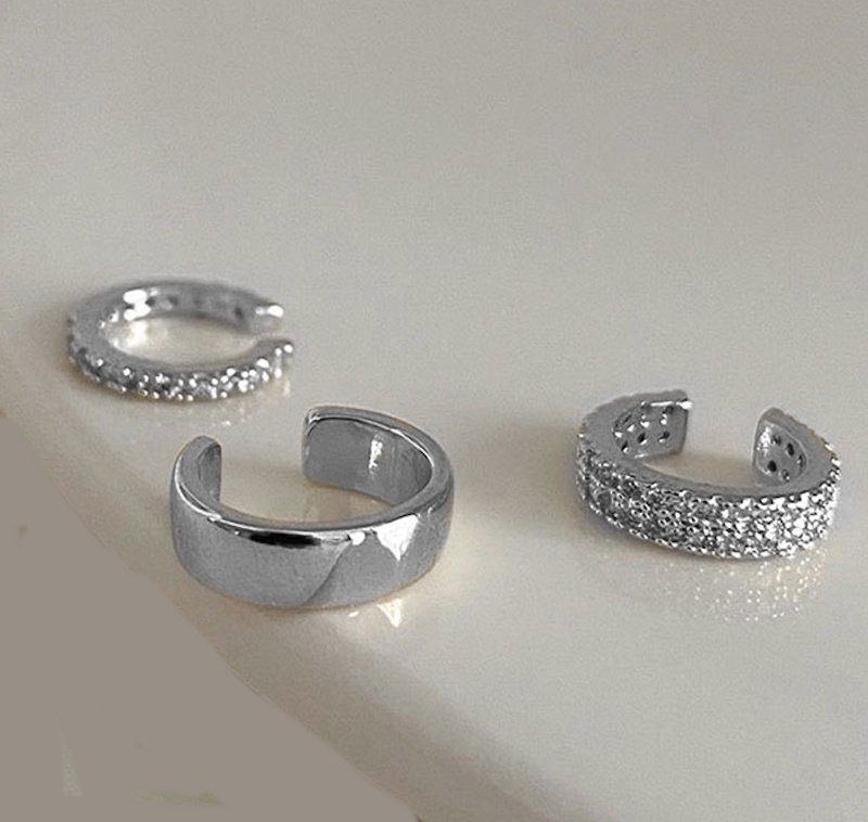 画像8: Diamond ear cuff cartilage clip Earrings　ダイヤモンド付きイヤーカフ軟骨クリップ (8)