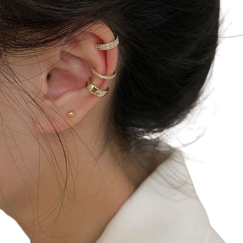 画像2: Diamond ear cuff cartilage clip Earrings　ダイヤモンド付きイヤーカフ軟骨クリップ (2)