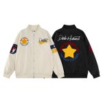 画像1: Star embroidered American MA-1 stadium jacket  Jumper　ユニセックス 男女兼用スター刺繍アメリカンMA-1スタジャンスタジアムジャンパー  MA-1 ボンバー ジャケット ブルゾン (1)