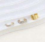 画像5: Diamond ear cuff cartilage clip Earrings　ダイヤモンド付きイヤーカフ軟骨クリップ (5)