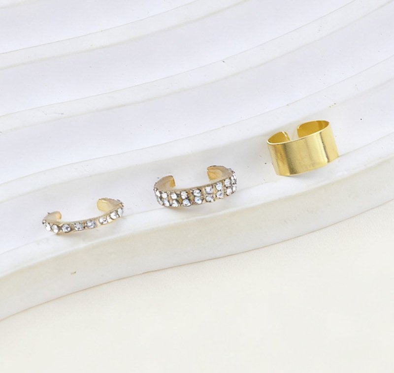 画像5: Diamond ear cuff cartilage clip Earrings　ダイヤモンド付きイヤーカフ軟骨クリップ (5)