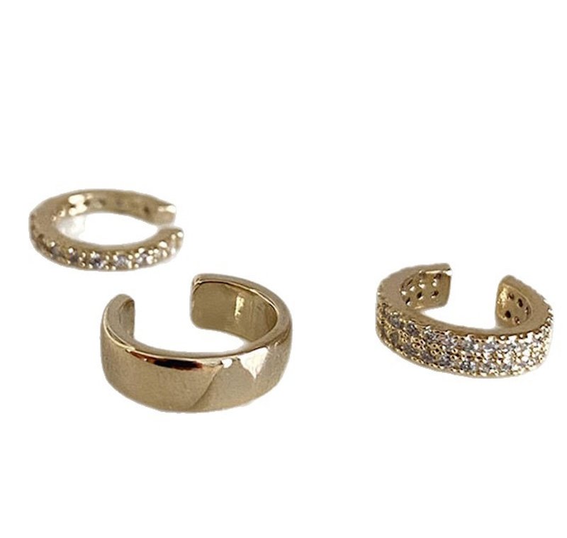 画像6: Diamond ear cuff cartilage clip Earrings　ダイヤモンド付きイヤーカフ軟骨クリップ (6)