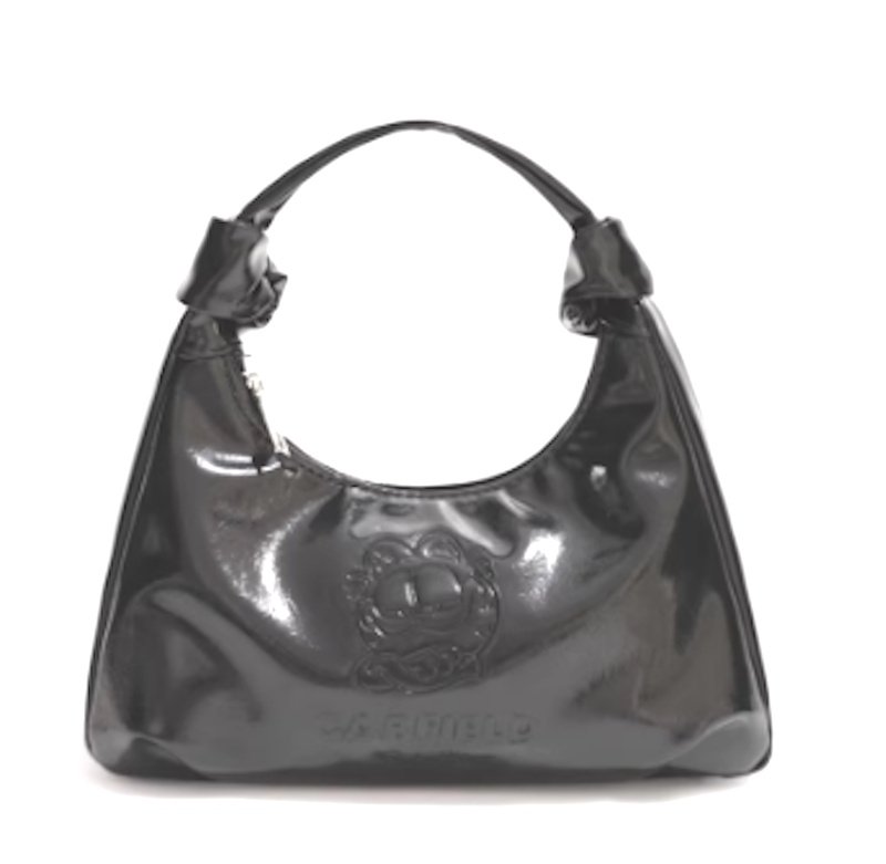 画像2: Garfield enamel tote shoulder bag　ガーフィールドエナメルレザートートショルダーバッグ (2)