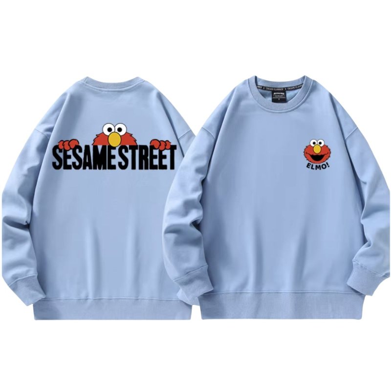 画像1: Unisex Sesame Street Basic One Point Sweatshirt　ユニセックス 男女兼用セサミストリート ベーシックワンポイントスウェット (1)