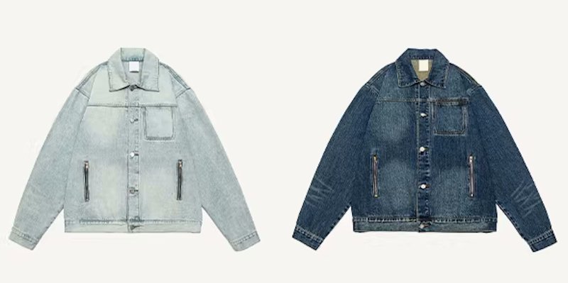 画像5: Zip pocket denim jacket　ユニセックス 男女兼用ジップポケットデニムGジャン ブルゾンジャケット (5)