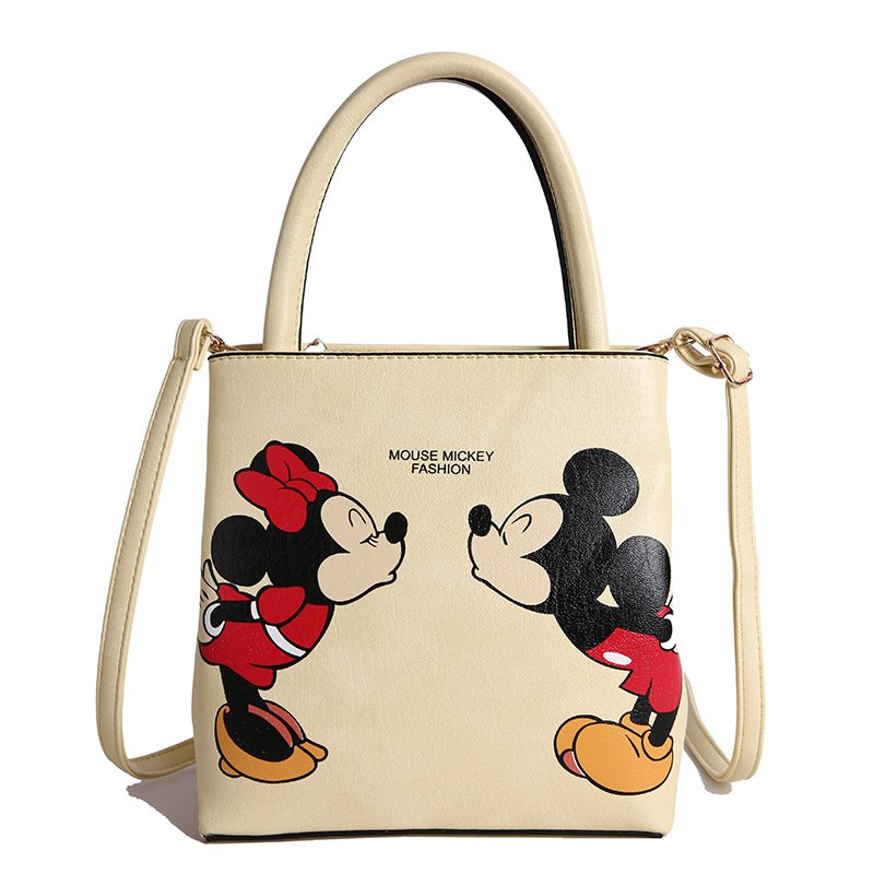 画像3: Mickey & Minnie print tote shoulder leather bag　ミッキー&ミニープリント トートショルダーレザーバッグ (3)