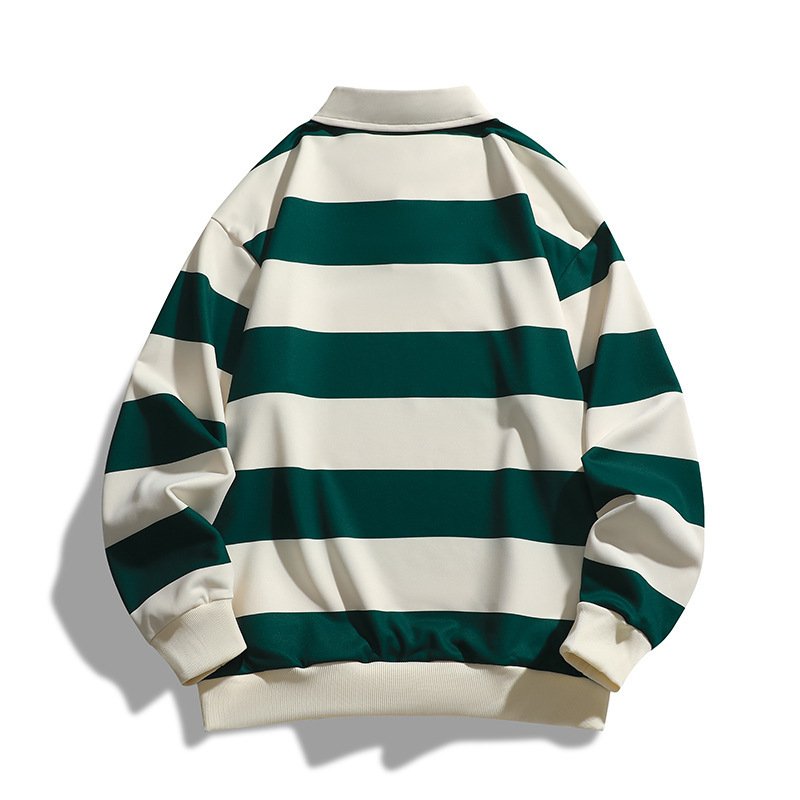画像5: Unisex Border rugby shirt Polo shirt　ユニセックス 男女兼用ボーダーラガーシャツ ポロシャツスウェット (5)
