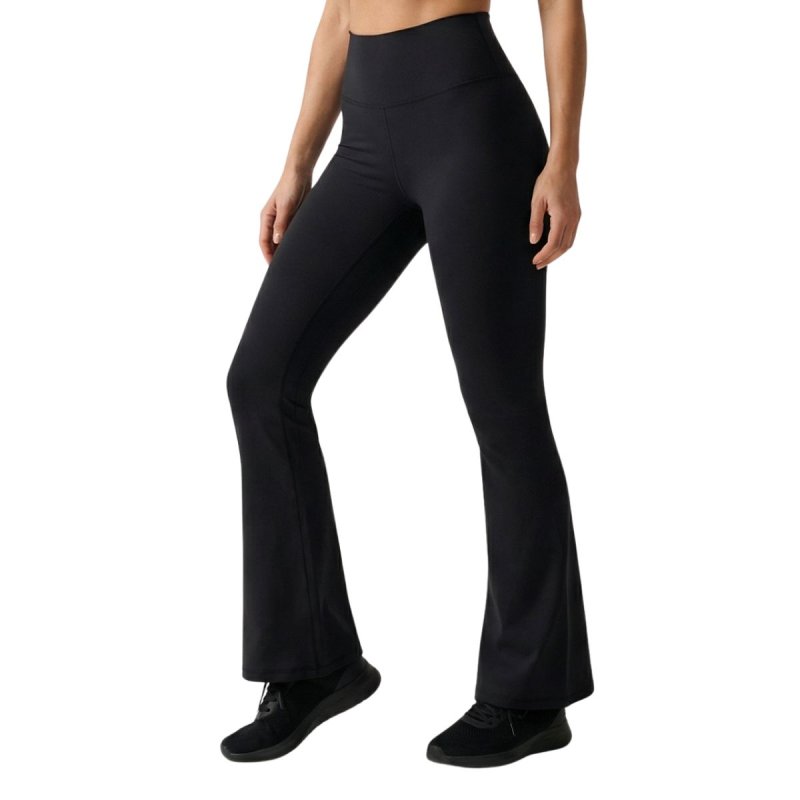 画像1: 26SS Women's Fleece lining High-Waist Bootcut Flare Legging Pants 接触温感 裏ラムスキンフリース 裏起毛 フリース ハイウエスト ブーツカット フレアー 骨盤矯正 着圧 レギンス パンツ (1)