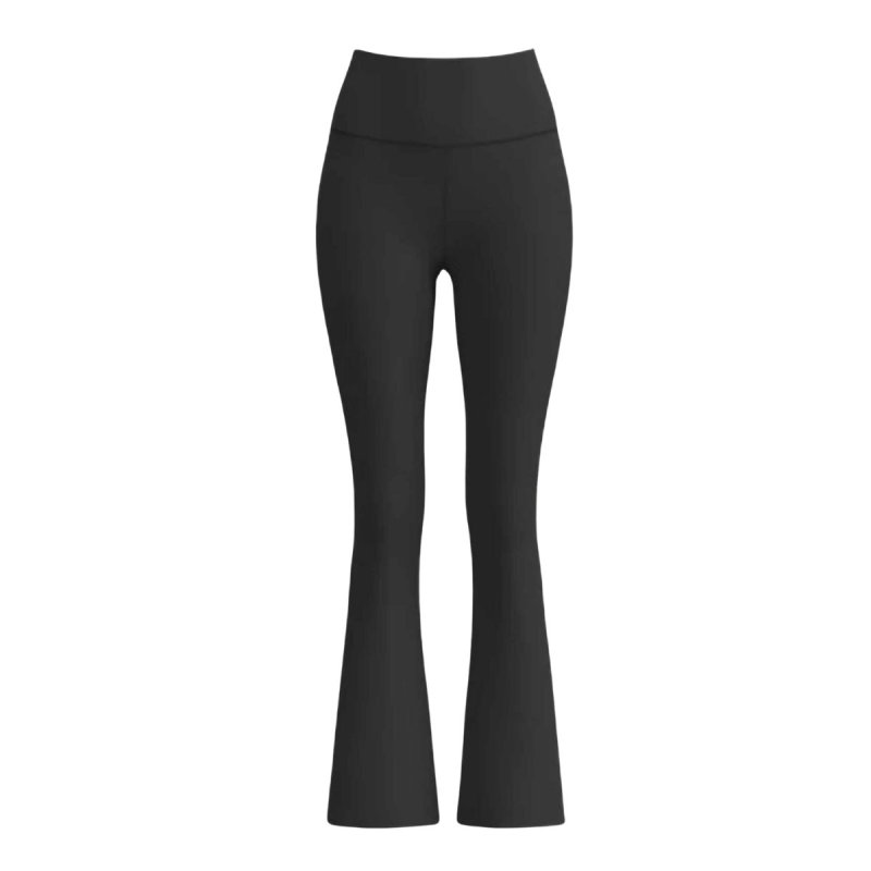 画像2: 26SS Women's Fleece lining High-Waist Bootcut Flare Legging Pants 接触温感 裏ラムスキンフリース 裏起毛 フリース ハイウエスト ブーツカット フレアー 骨盤矯正 着圧 レギンス パンツ (2)