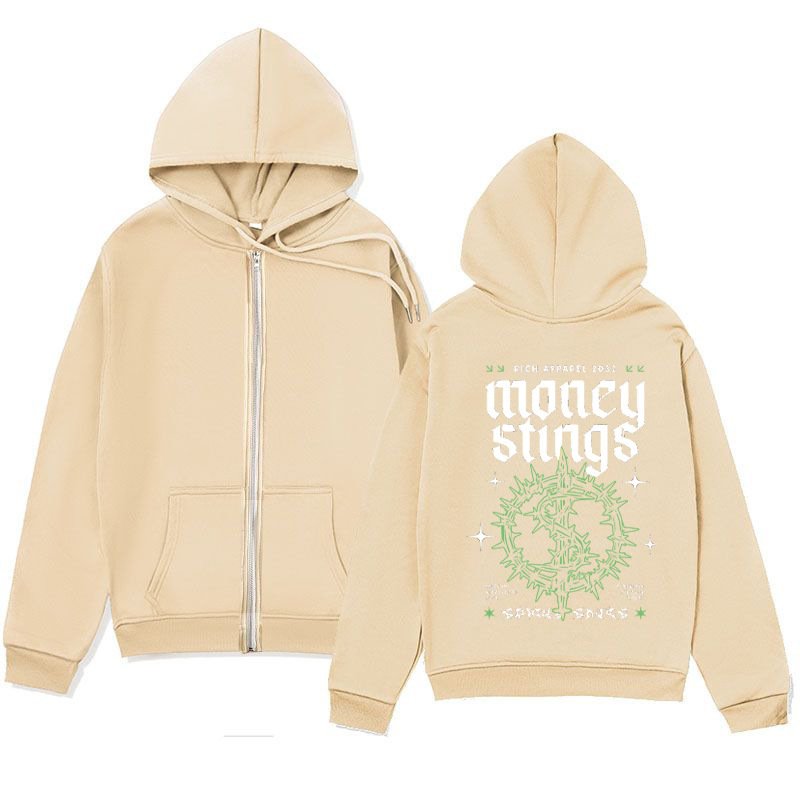 画像5: 26SS Unisex Monkey Sturgis Retro Print Hoodie　ユニセックス 男女兼用monkey sturgisロゴ ジップアップレトロプリントフーディスウェット (5)