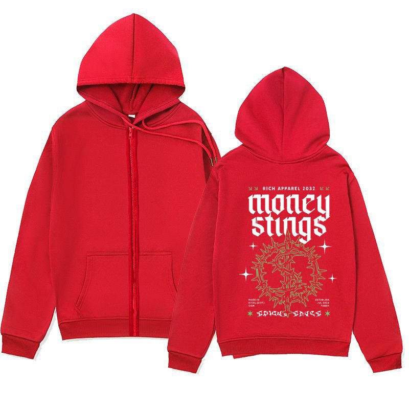 画像7: 26SS Unisex Monkey Sturgis Retro Print Hoodie　ユニセックス 男女兼用monkey sturgisロゴ ジップアップレトロプリントフーディスウェット (7)