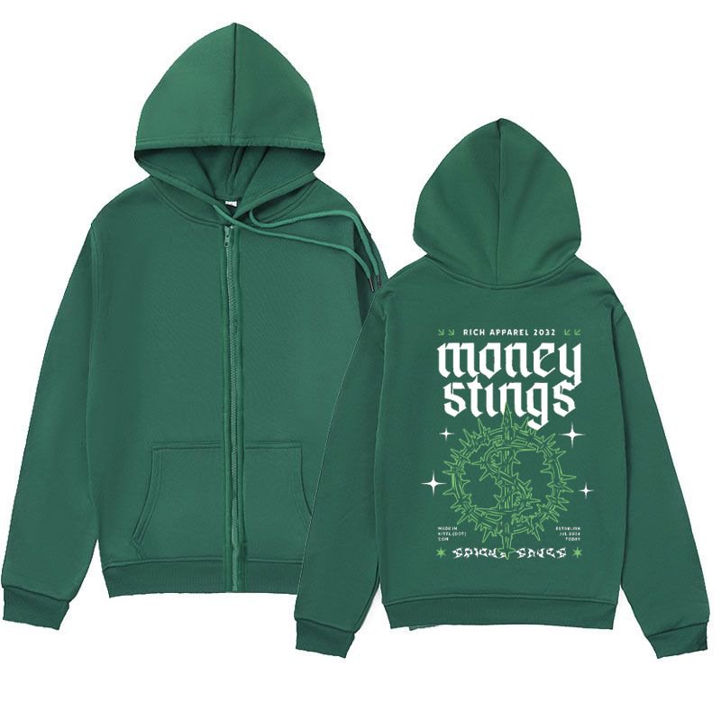 画像8: 26SS Unisex Monkey Sturgis Retro Print Hoodie　ユニセックス 男女兼用monkey sturgisロゴ ジップアップレトロプリントフーディスウェット (8)
