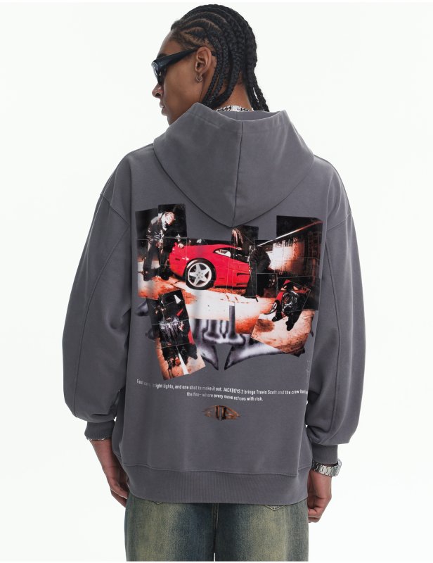 画像3: 26SS Over Size Travis Scott character print hoodie   オーバーサイズ ユニセックス 男女兼用 トラヴィス・スコット キャラクター プリント フーディ パーカー (3)