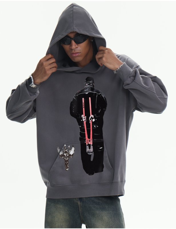 画像2: 26SS Over Size Travis Scott character print hoodie   オーバーサイズ ユニセックス 男女兼用 トラヴィス・スコット キャラクター プリント フーディ パーカー (2)