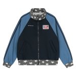 画像1: Star stand collar zip-up jacket fashion jersey  男女兼用 スタースタンドカラージップアップジャケットファッションジャージ (1)