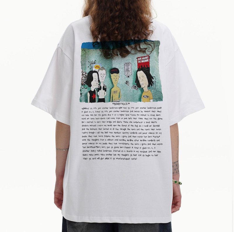 画像6: Unisex Beavis and Butt-Head American Retro Print Short Sleeve T-Shirt　アメリカンレトロBeavis and Butt-Headプリント 半袖ラウンドネックTシャツ ユニセックス 男女兼用  (6)