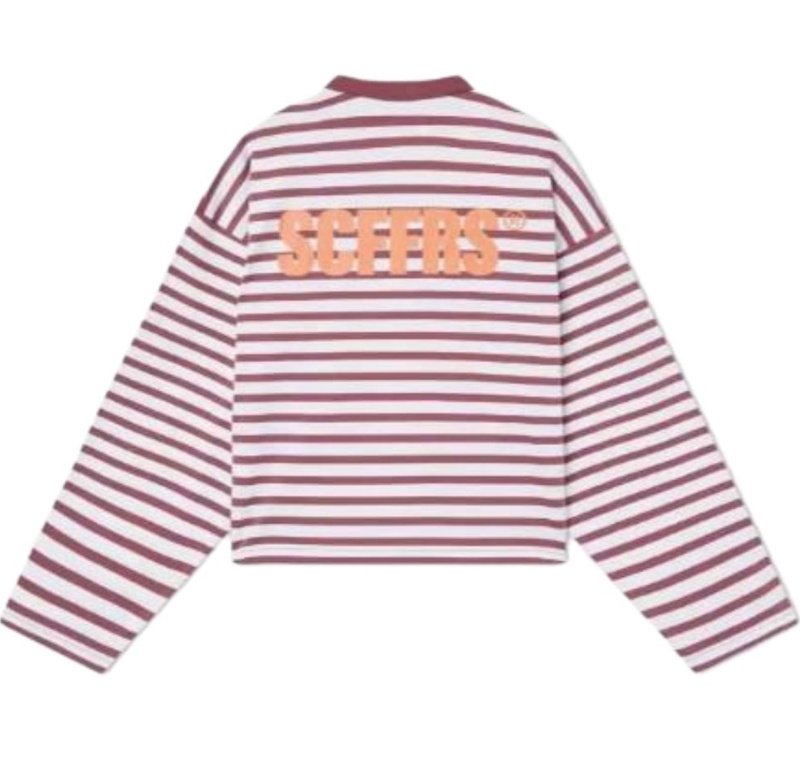 画像2: Unisex Scuffers striped long-sleeved T-shirt  Scuffersボーダー長袖ラウンドネックTシャツ ユニセックス 男女兼用  (2)