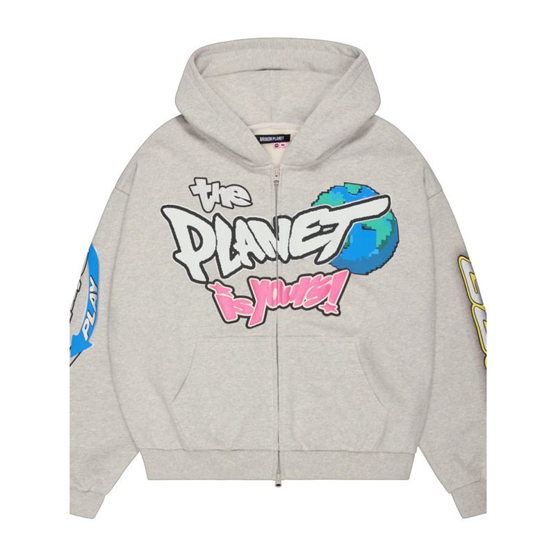 画像3: Broken Planet hoodie and pants set　ユニセックス男女兼用Broken Planetフーディ＆パンツセットアップ  (3)