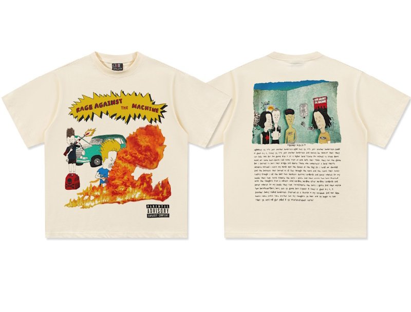 画像3: Unisex Beavis and Butt-Head American Retro Print Short Sleeve T-Shirt　アメリカンレトロBeavis and Butt-Headプリント 半袖ラウンドネックTシャツ ユニセックス 男女兼用  (3)